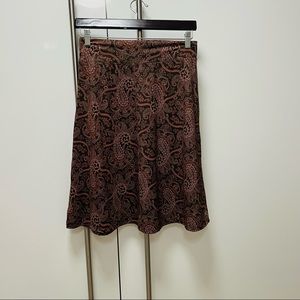 NWOT MELIKA Swim Skirt Brown Orange Pink Size Small.